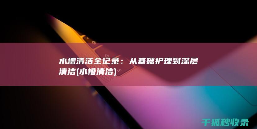 水槽清洁全记录：从基础护理到深层清洁 (水槽 清洁)