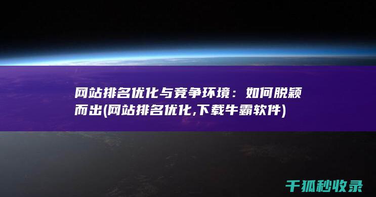 网站排名优化与竞争环境：如何脱颖而出 (网站排名优化,下载牛霸软件)